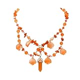 Coiris Collar de hoja de hadas para mujer, collar de cristal con cuentas de cristal, joyería de fantasía renacentista, accesorios renacentistas para mujer, Diamante de imitación, Diamantes de