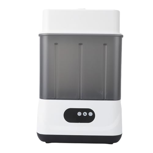 Asixxsix Lave biberons, stérilisateur et séchoir, appareil 2 en 1 à double couche avec minuterie, séchoir électrique vapeur pouvant contenir de 6 à 12...
