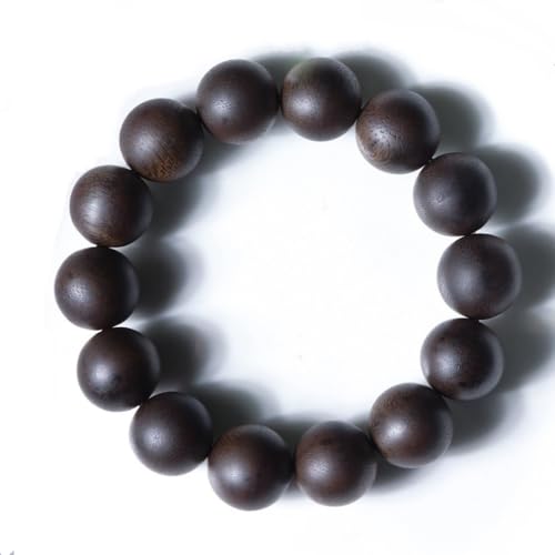 Hainan Yingge Green Agarwood 10mm*19 Beads Bracelet Orchid Fragrance Prayer Beads Sink-Grade Aged Wood (16mm*14 Beads)
