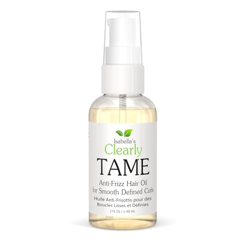 TAME Anti Frizz Smoothing Hair Styling Oil | Sulfate Free Leave In Hair Serum to Control Frizz, Add Shine for Curly, Frizzy, Dry Hair for Adults + Kids | Natural Hair Product Made in USA