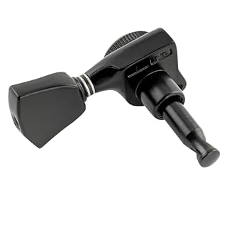 Musiclily Pro 3x3 Ratio 18:1 Guitare Mécaniques Bloquante Locking Tuners Boutons Keystone pour Guitare électrique/Acoustique Style LP, Noir – Image 6