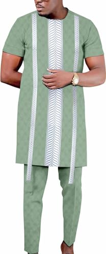 Ensemble africain 2 pièces Dashiki chemise pantalon de cérémonie