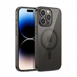 Head Case Designs Nero Custodia Rigida in Cristallo con Bumper Compatibile con Apple iPhone 14 Pro Max e Compatibile con MagSafe