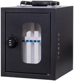 Wall-Mounted Cell Phone Storage Box, Durable Cold-Rolled Steel Safe for Factories, Classrooms & Offices - Secure Organizer (34x21x25cm)