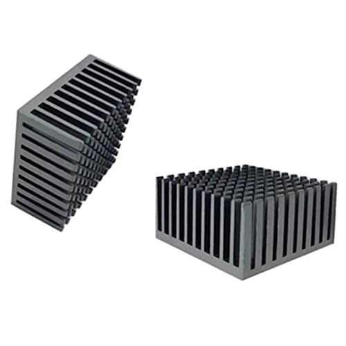 Jienk 4Pcs Black Aluminum Heat Sink With Thermal Conductive Adhesive Tape, 40×40×20Mm Heatsink Cooler For Cooling Vrm Gpu Stepper Driver 3D Printer Stepper Motor #TOP1