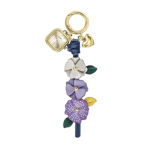 Sonata purple leather strap watch – image 1