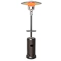 Tangkula 48,000 BTU Propane Patio Heater with Wheels, Outdoor Heaters for Patio with Shelf Tabletop, Stainless Steel Burner, Auto Shut Off & Tip-Over Protection, Portable Patio Heaters for Outdoor Use