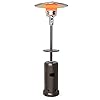Tangkula 48000 btu propane patio heater with wheels outdoor heaters for patio with shelf tabletop stainless steel burner auto shut off tip over protection portable patio heaters for outdoor use  urban country home decor