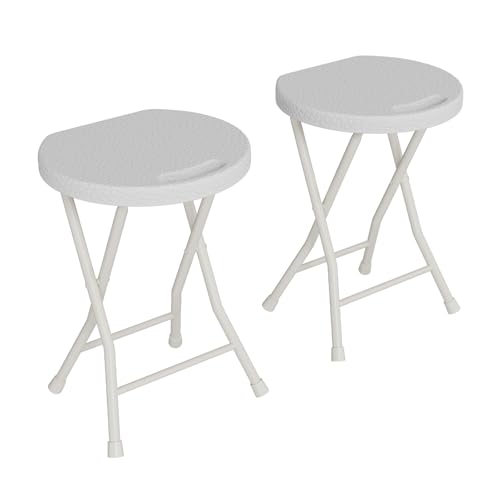 Garvee Folding Stool, Backless 18-Inch Stool, Portable with Handle, Foldable Bar Stool, Anti-Slip Feet, 600Lbs Capacity, for Bar Stools Kitchen Home Indoor and Outdoor Use by Garvee - Used condition - US$38.12