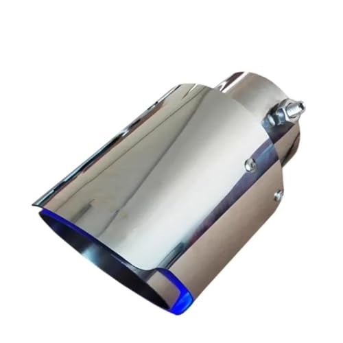Embout pot d'échappement de prestige AK 89mm argent et bleu lumineux