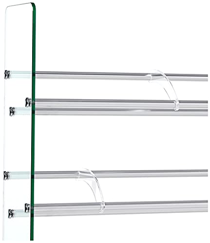 Transdeco Cd/Dvd Rack, 792 552, Clear/Silver #TOP3