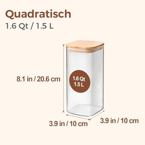 1 - Detailansicht von ComSaf 3er Vorratsgläser 1.5L Deal – Dealfoxx.de - Detailansicht des Produkts