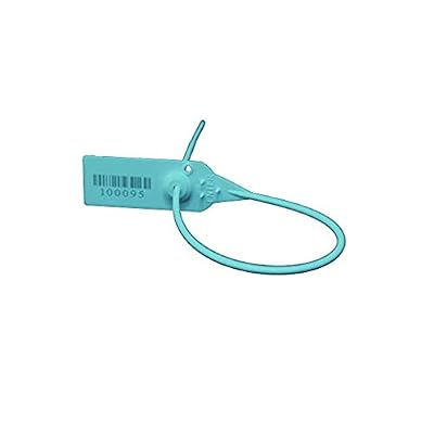 Plastic Seal Pull Tight HD, 200 Pcs 19 (50 cms.), Green, Correlative Numbered, Barcode, Adjustable, with Metal Insert (High Security Seal), BFSEAL Free & Quick Delivery