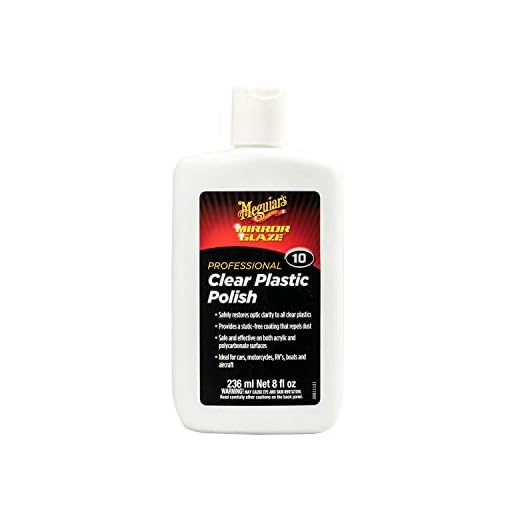 Meguiar's M1008 M10 Mirror Glaze Clear Plastic Polish - 8 Oz Bottle