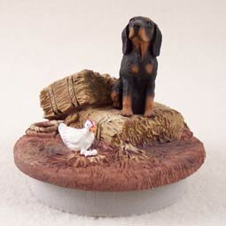 Conversation Concepts Miniature Coonhound Black & Tan Candle Topper Tiny One 