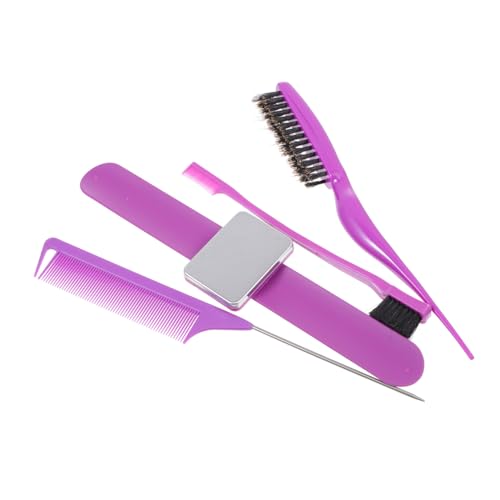 ERINGOGO Kit de Peines y Cepillo para Teñir Cabello con y Pinza Herramienta Profesional para Peluquería Casa Resistente y Fácil de Limpiar Color Púrpura