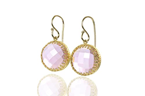 Boucles d'oreilles en quartz rose le bijou chic de tous les jours