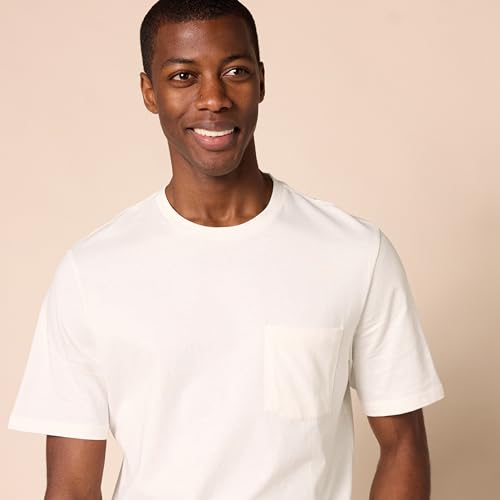Image of Amazon Essentials Men's Short-Sleeve Crewneck Pocket T-Shirts, Pack of 2