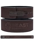 Beast Power Gear Weight Lifting Belt Lever Buckle 10MM 13MM Thick & 4 Inches Free Strap Weightlifting, Powerlifting, Deadlifts, Squats Men Women