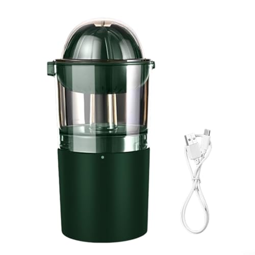 Kivivaka Exprimidor eléctrico de cítricos con 2 conos, para acero inoxidable silencioso para exprimidor de naranja, recargable por USB para extractor de jugo de gran capacidad, cocina doméstica