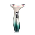 Face Massager，Anti-Wrinkle Face Device，Portable Skin Tightening Beauty Toning Device with 45 ±5°C Heat and 4 Massage Modes for SkinTightening & Neck Lifting EMS Face Toning Firming (Gradient Green)