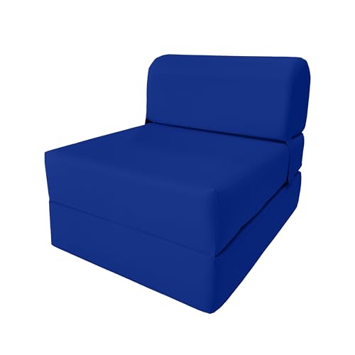D&D Futon Sleeper Chair Bed, 70x24x6, Royal Blue