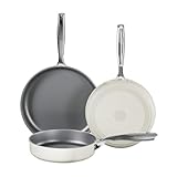 Koch Kode Pfanne Pfannenset, Keramikpfanne 20 24 28cm, Mit Edelstahlgriffen, Bratpfanne Set...