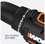 Worx 20V Cordless Drill Driver, 84pc Accessory Kit, Variable 2-Speed, 265 in-Lbs Torque, 20+1 Clutch, Lightweight, Compact, 3/8-Inch Keyless Chuck - Battery & Charger Included