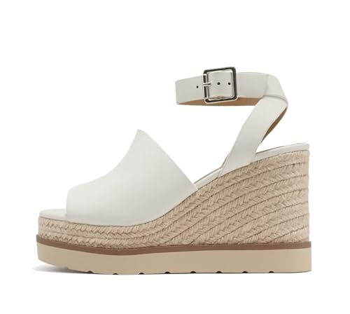 Image of Soda inchStella inch ~ Women Square Peep Toe Single Band Platform Espadrille Wedge Sandals with Adjustable Ankle Strap