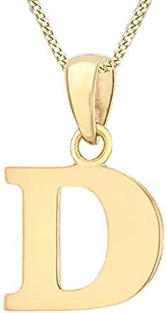 Tjc 9ct Yellow Gold Alphabet Letter D Pendant For Women Alphabetic Jewellery Solid Plain Jewellery In Glossy Finish Wt 0 62 Grams Amazon Co Uk Jewellery