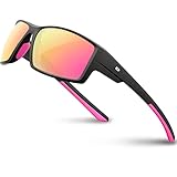 RIVBOS Sonnenbrillen Fahrradbrille Radsportbrillen Sportbrille für damen herren Polarisierte TR90 Superleichtes Unzerbrechlicher Rahmen UV400 Wandern Laufen Golfen und Fischen RB831