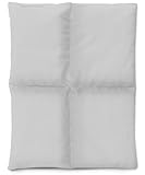 Amilian Kirschkernkissen 30x23 cm - Wärmekissen; Kältekissen mit 100% Kirschkernen - Körnerkissen für Mikrowelle - ideal für Nacken, Schulter, Rücken und Alltag - Hellgrau