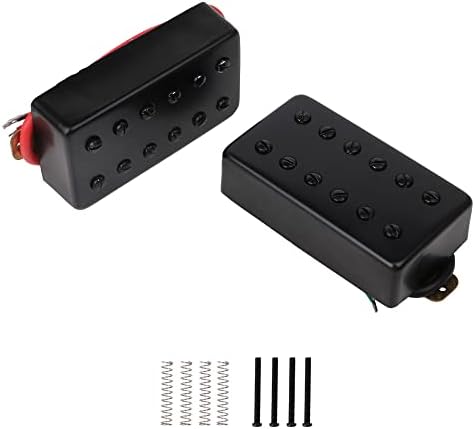 Yibuy Black 50mm/52mm Bridge & Neck Humbucker Pickups Set for Electric Guitar Set of 2