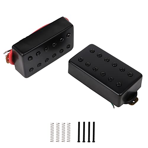 Yibuy Black 50Mm/52Mm Bridge & Neck Humbucker Pickups Set For Electric Guitar Set Of 2 #TOP28