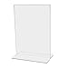 Deflecto 69101 Stand Up Sign Holder, Bottom Load, Portrait, 5-Inch X7-Inch, Clear