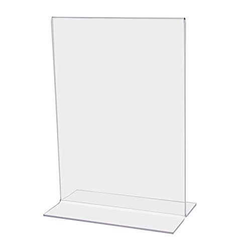 FixtureDisplays Table Tent Frame Photo Sign Menu Holder Clear 5