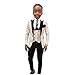 Fashion Boys' Suits Tuxedo Slim Fit Boys Suit Set for Wedding Outfit Formal Teen 3 Piece Boy Dress Clothes Yellow