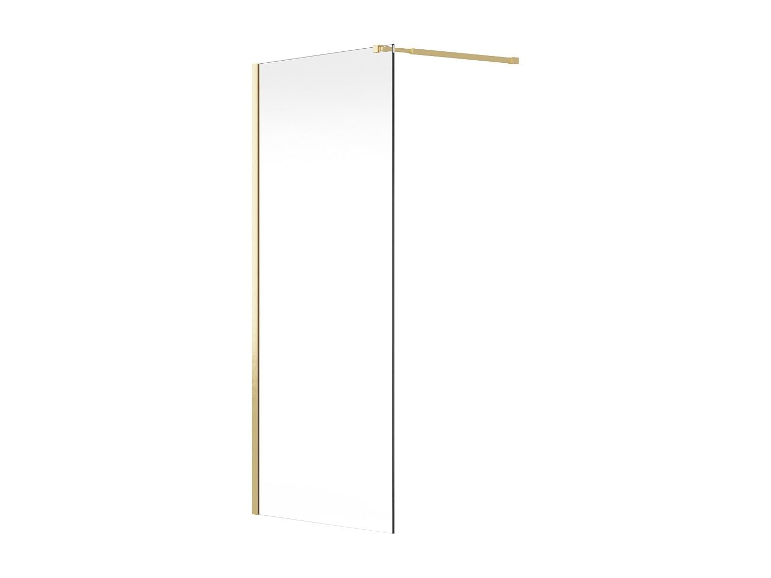 Vente-unique - Mampara de ducha estilo italiano - Dorado - 140x200 cm - DAREN