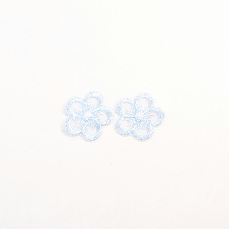 Parches de Bordado Parches Bordados de Flores Guaze 3 x cm, 30 Unidades, for Planchar, Chinos, for Ropa, Grandes, for Coser en Vaqueros y Chaquetas(Blue)