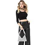 Women Gold Clutch, Rhinestone Gold Purse Wedding,Evening Clutch Purses For Women 10.2"×0.4"×6.69" - Image 3