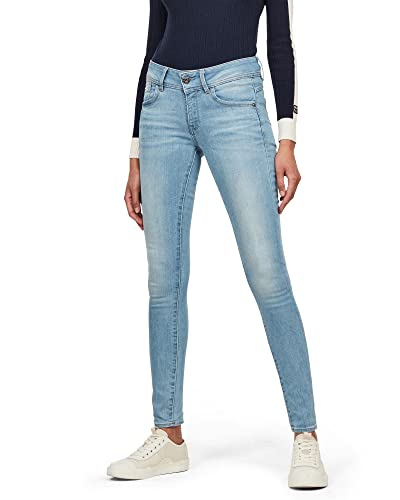 G-STAR RAW Lynn Mid Skinny Jeans para Mujer, Azul (lt aged D06746-6553-424), 26W / 32L