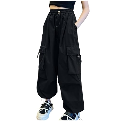 XINYUNZU Mädchen Cargohose Baumwolle Baggy Pants Cargo Hose...
