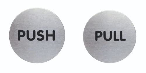 Sai Enterprises Pull Push stainless steel for doors in round design of size 2x2 of a pair of 1 Push and 1 pull