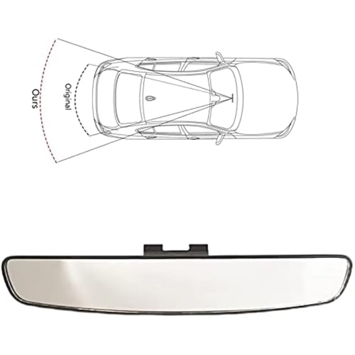 Espejo retrovisor interior universal de 17 pulgadas convexo y gran angular 3