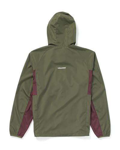 Image of Volcom Men's Wavern Water-resistant Windbreaker Jacket - Zip-up With Adjustable Hood