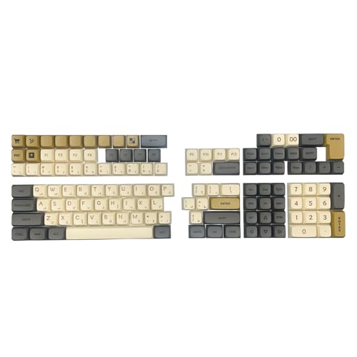 Teclas ergonómicas árabes para teclado 64/68/75/87/98/104/108 para mejorar la escritura