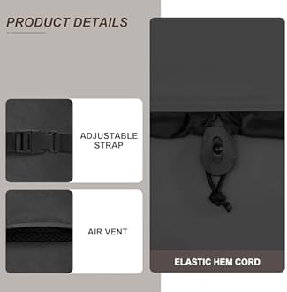 ULTCOVER Waterproof 600D Polyester Square Hot Tub Cover Outdoor SPA Covers 80 x 80 inch, Black