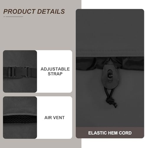 ULTCOVER Waterproof 600D Polyester Square Hot Tub Cover Outdoor SPA Covers 76 x 76 inch, Black