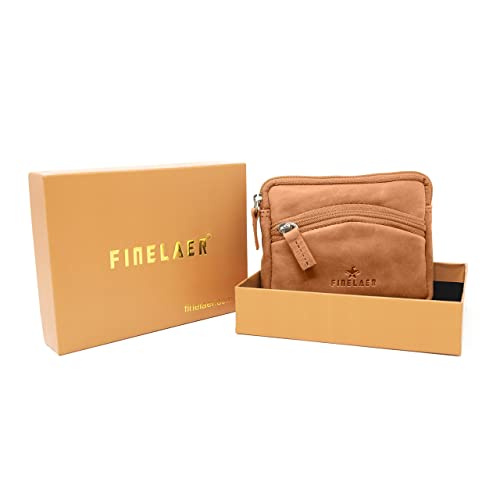 Finelaer Leather Coin Pouch Purse For Men Size 4.9 X 3.8 #TOP7