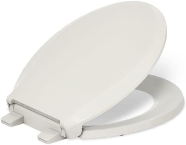 KOHLER 4639-RL-47 Cachet ReadyLatch Round Toilet Seat Soft Close, Almond Almond Round Ready Latch